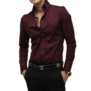 camisa vino tinto para hombre